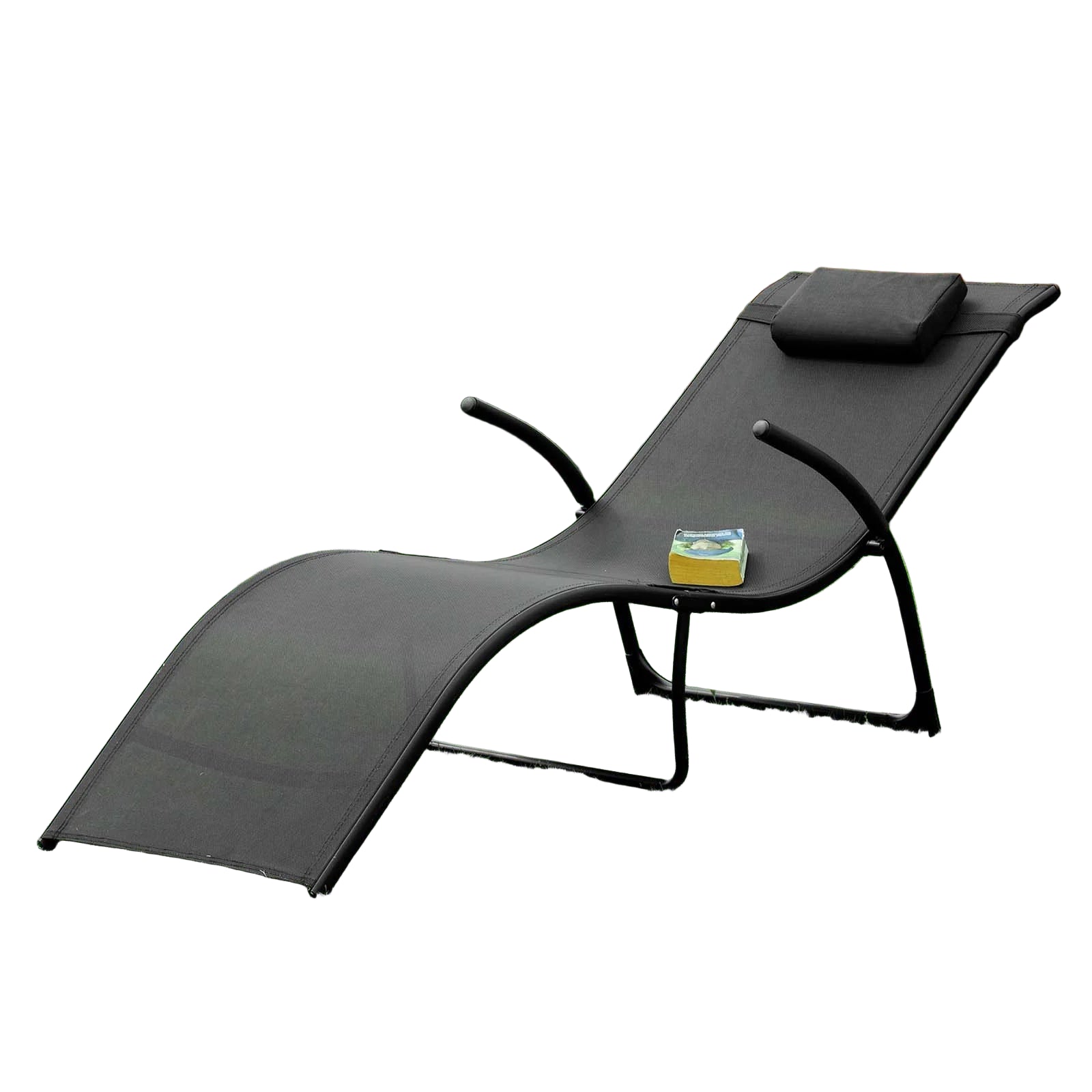 Gartenliege Relaxstuhl mit Kissen – Komfortabler Liegestuhl für Garten, Balkon, Hof & Strand