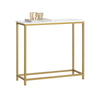 Moderner Flurtisch mit Metallrahmen und Marmoroptik