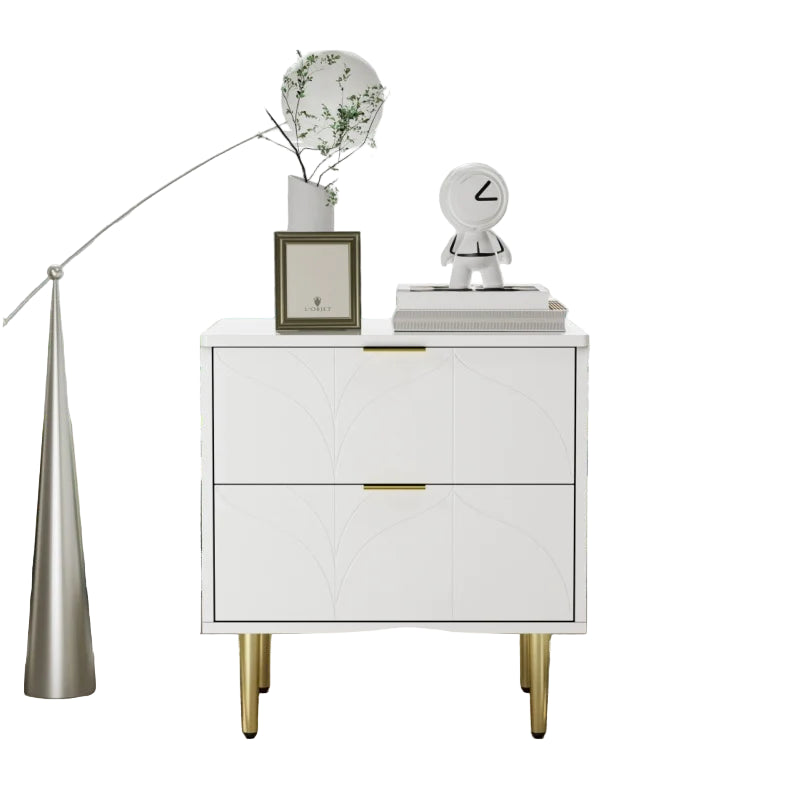 Luxuriöses Nachttisch-Set – Modernes Design mit vergoldeten Füßen & floralen Knopfdetails