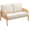 2-Sitzer-Sofa – Gepolstert mit Chenille, Beige