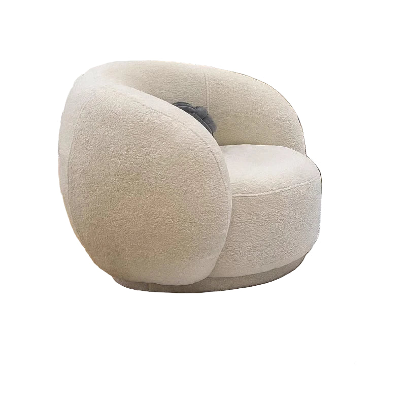Nordisches Wohnzimmer-Sofa – Minimalistisches Design mit Lammwollbezug