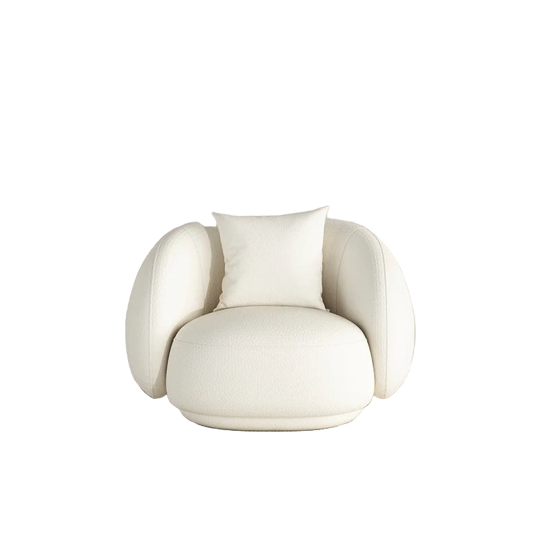 Nordisches Wohnzimmer-Sofa – Minimalistisches Design mit Lammwollbezug