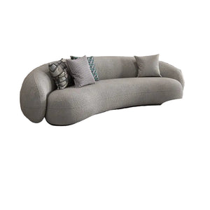 Nordisches Wohnzimmer-Sofa – Minimalistisches Design mit Lammwollbezug